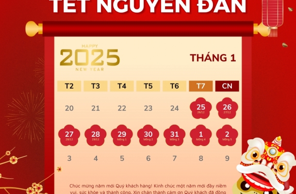 SHIP LINK VIỆT NAM - THÔNG BÁO NGHỈ TẾT NGUYÊN ĐÁN 2025 